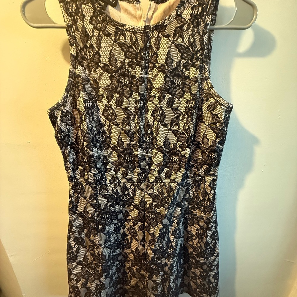 Metaphor Black Lace Overlay Dress